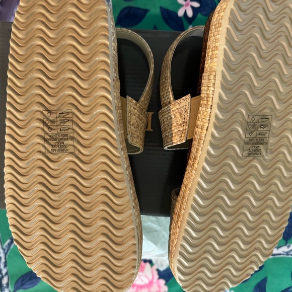 BRAND NEW IN BOX-Max-1 Natural Combo Pierre Dumas Wedge Sandals-SIZE 8 - Picture 7 of 7
